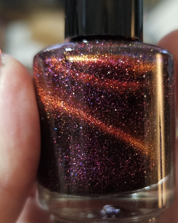Nail polish swatch / manicure of shade Polished for Days Cherry Cola