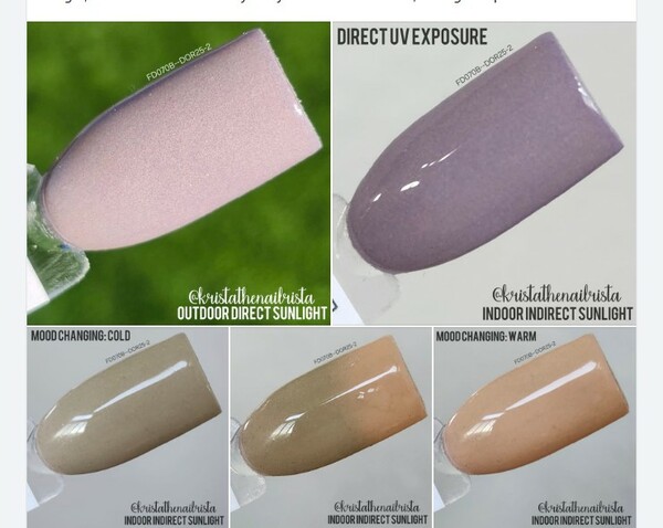 Nail polish swatch / manicure of shade Revel DOR25-2