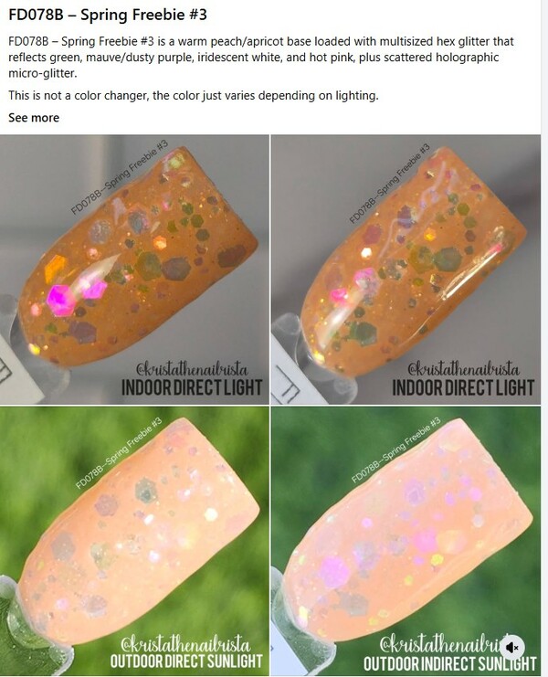 Nail polish swatch / manicure of shade Revel Spring Freebie 3