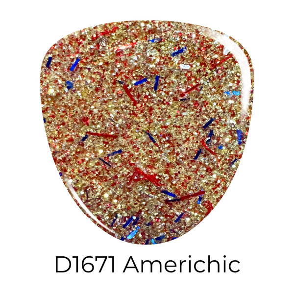 Nail polish swatch / manicure of shade Revel Americhic