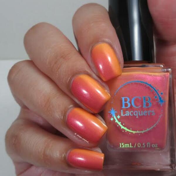 Nail polish swatch / manicure of shade BCB Lacquers Peachy Keen