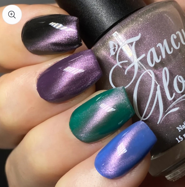 Nail polish swatch / manicure of shade Fancy Gloss Orbit Pull
