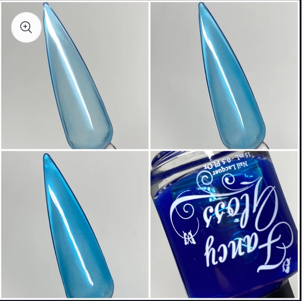 Nail polish swatch / manicure of shade Fancy Gloss Blueberry Jelly