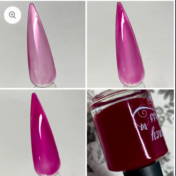 Nail polish swatch / manicure of shade Fancy Gloss Beetroot Jelly
