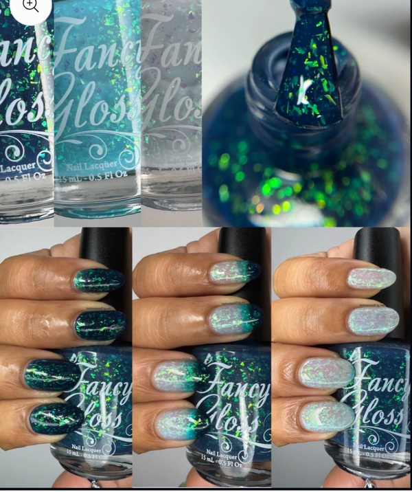 Nail polish swatch / manicure of shade Fancy Gloss Glacier Tide 2.0