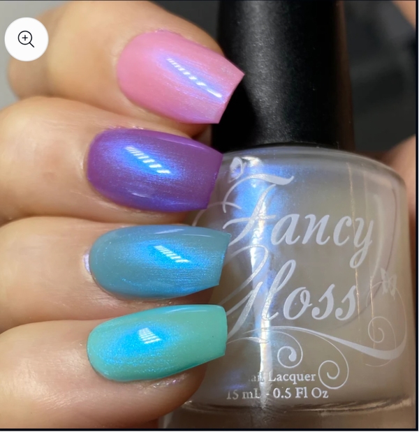 Nail polish swatch / manicure of shade Fancy Gloss Icy Spirit