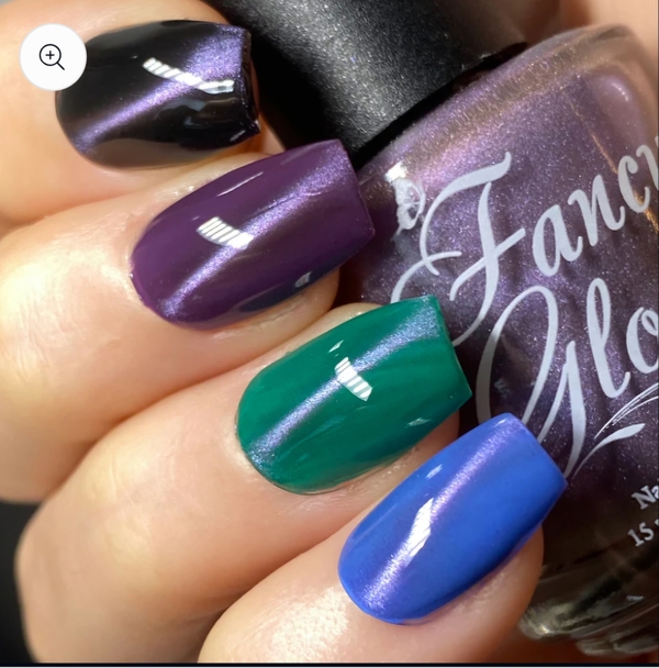 Nail polish swatch / manicure of shade Fancy Gloss Celestial Pull