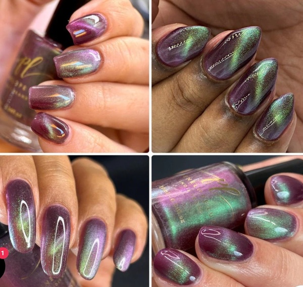 Nail polish swatch / manicure of shade Penélope Luz Belladonna