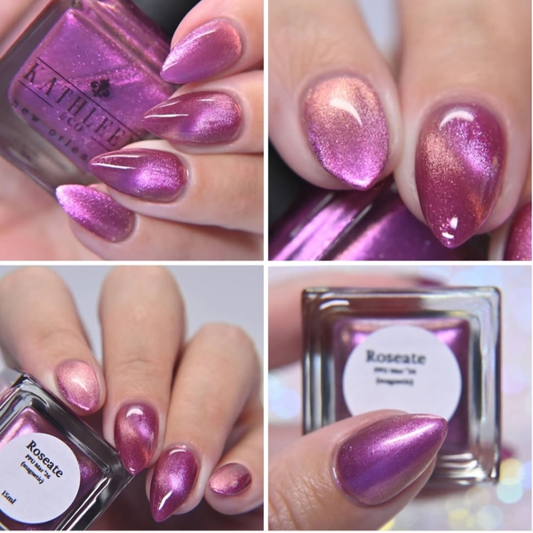 Nail polish swatch / manicure of shade Kathleen and Co Roseate