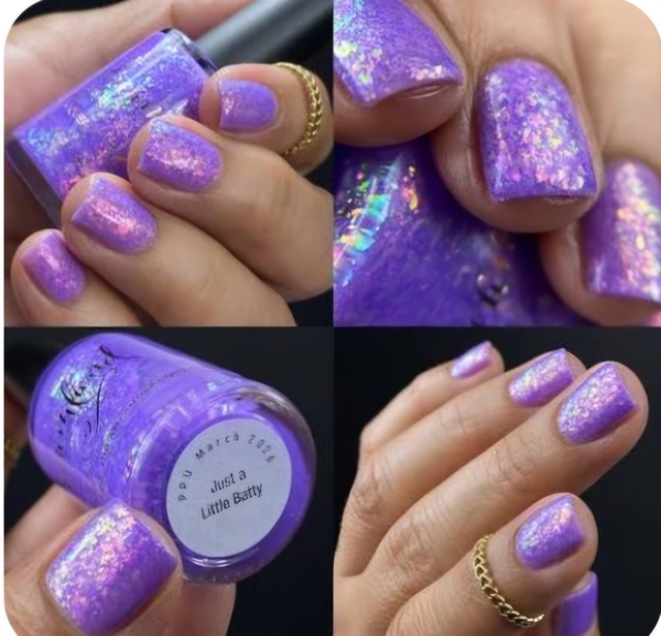 Nail polish swatch / manicure of shade Dreamland Lacquer Just a Little Batty