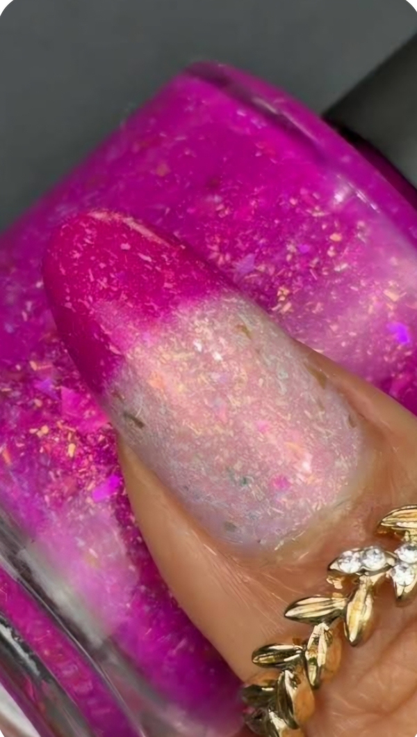 Nail polish swatch / manicure of shade Sassy Sauce Polish Strawberry Shortcake