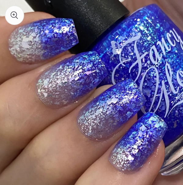 Nail polish swatch / manicure of shade Fancy Gloss Frozen Tide