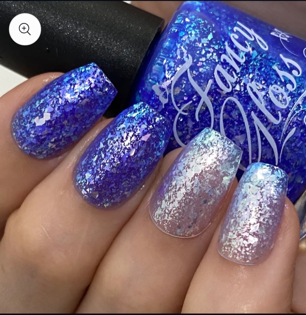 Nail polish swatch / manicure of shade Fancy Gloss Frozen Tide