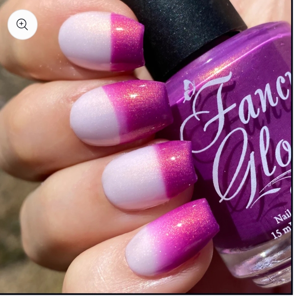 Nail polish swatch / manicure of shade Fancy Gloss Pansy