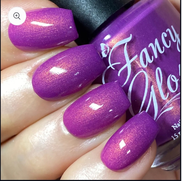 Nail polish swatch / manicure of shade Fancy Gloss Pansy