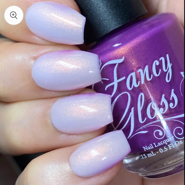Nail polish swatch / manicure of shade Fancy Gloss Pansy