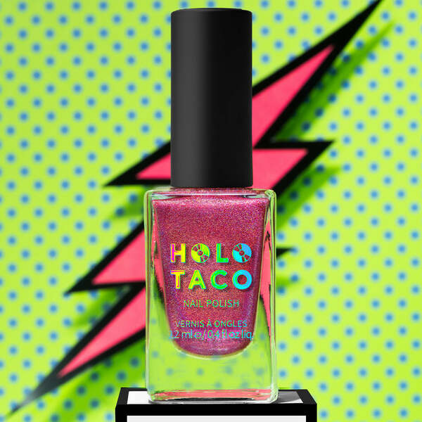 Nail polish swatch / manicure of shade Holo Taco Hyper Punch
