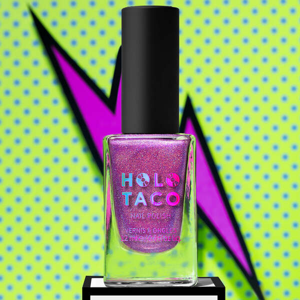 Nail polish swatch / manicure of shade Holo Taco Berry Loud
