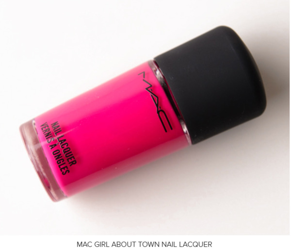 Nail polish swatch / manicure of shade MAC Girl About Town