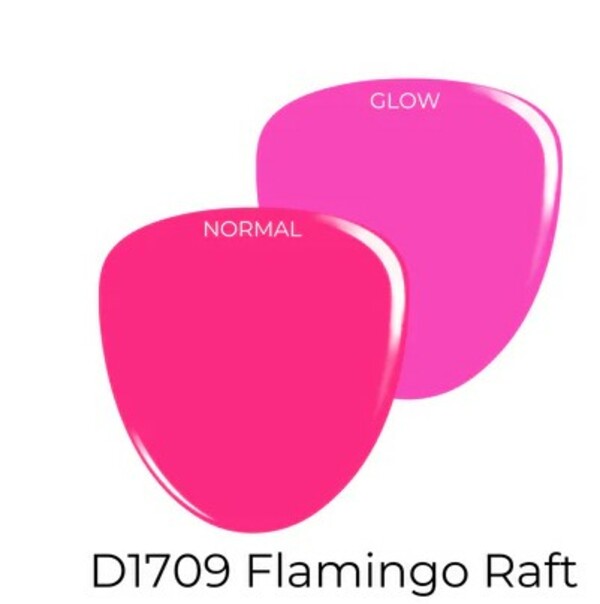 Nail polish swatch / manicure of shade Revel Flamingo Raft