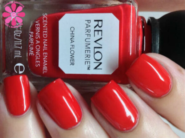 Nail polish swatch / manicure of shade Revlon China Flower