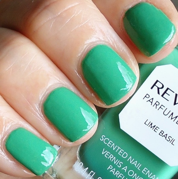 Nail polish swatch / manicure of shade Revlon Lime Basil