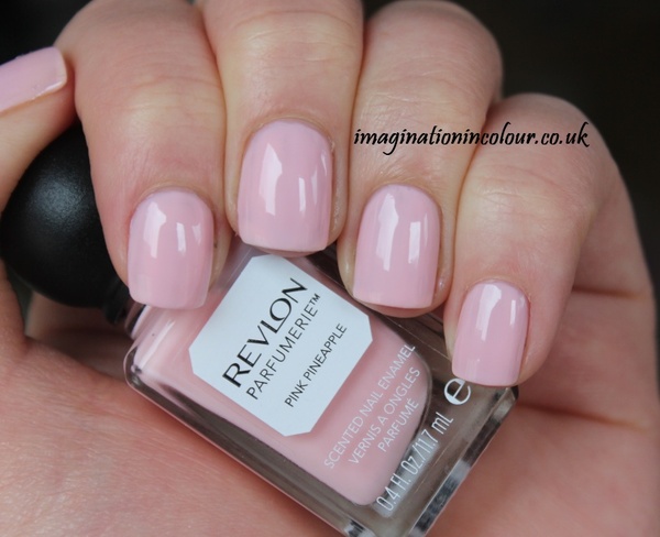 Nail polish swatch / manicure of shade Revlon Pink Pineapple