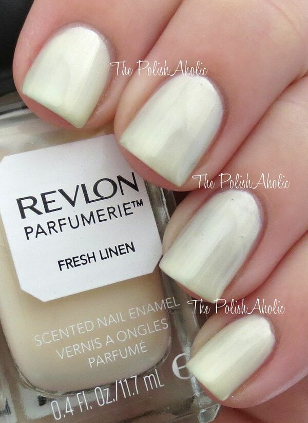 Nail polish swatch / manicure of shade Revlon Fresh Linen
