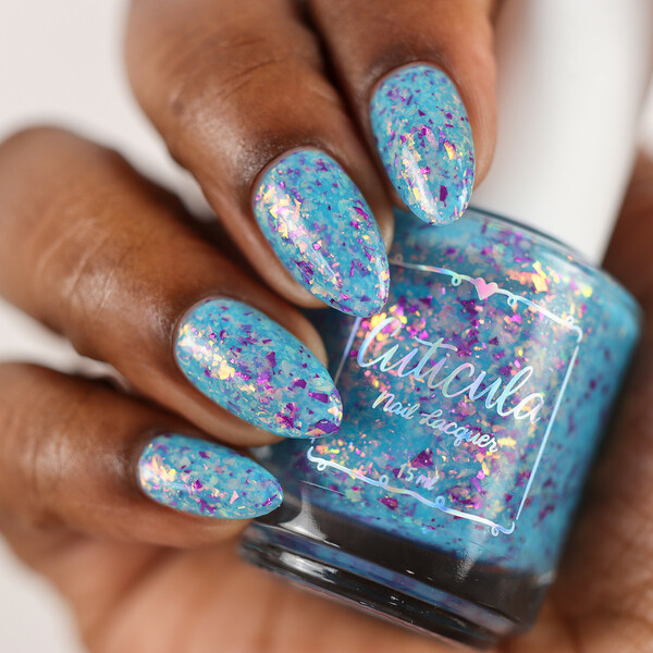 Nail polish swatch / manicure of shade Cuticula Nail Lacquer Water Lillies