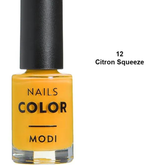 Nail polish swatch / manicure of shade Modi Citron Squeeze