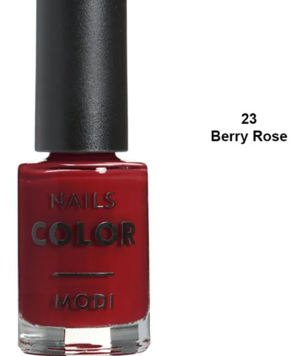 Nail polish swatch / manicure of shade Modi Berry Rose