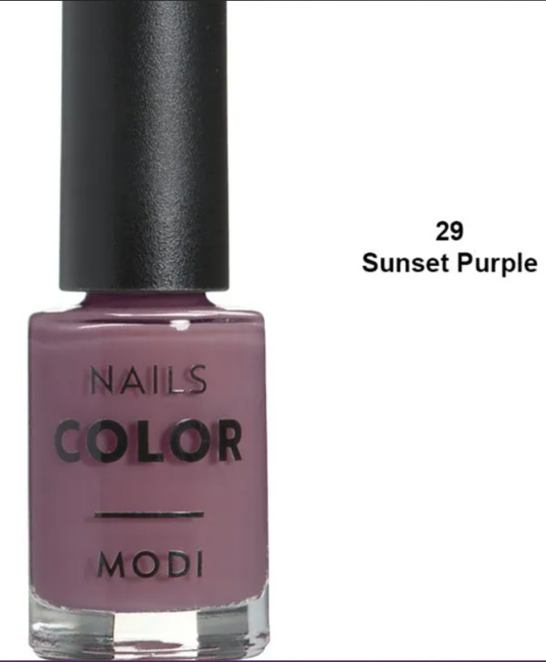 Nail polish swatch / manicure of shade Modi Sunset Purple