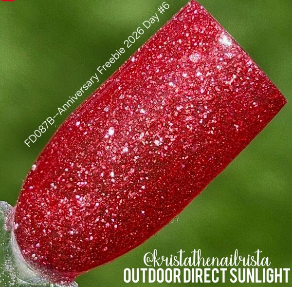 Nail polish swatch / manicure of shade Revel 2026 Anniversary Freebie Day 6