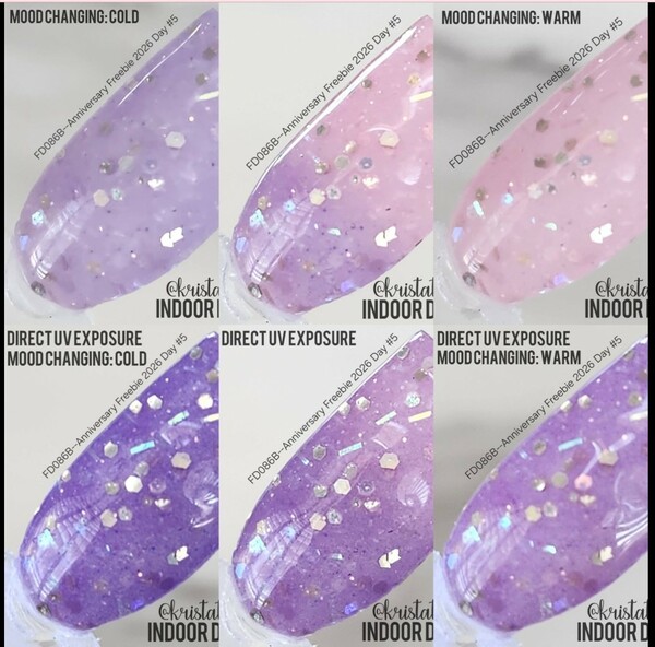 Nail polish swatch / manicure of shade Revel 2026 Anniversary Freebie Day 5