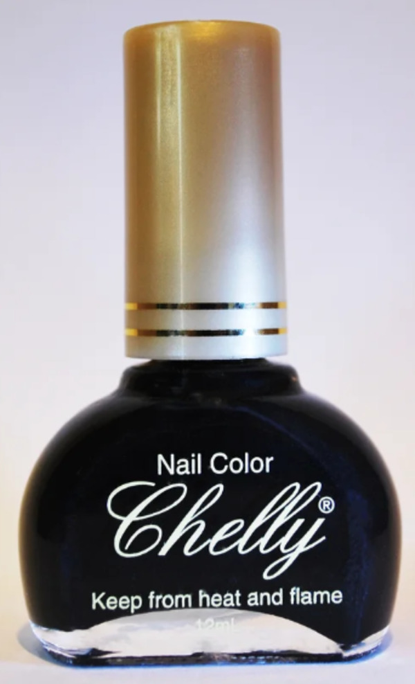 Nail polish swatch / manicure of shade Chelly Black Onyx