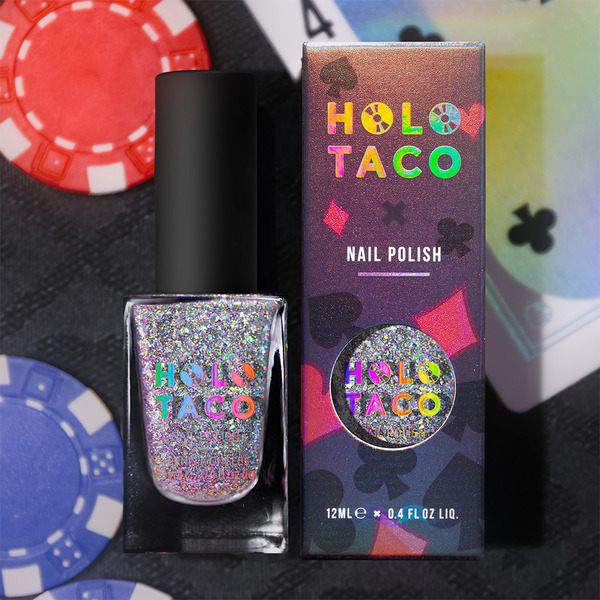 Nail polish swatch / manicure of shade Holo Taco Chandelier Showers
