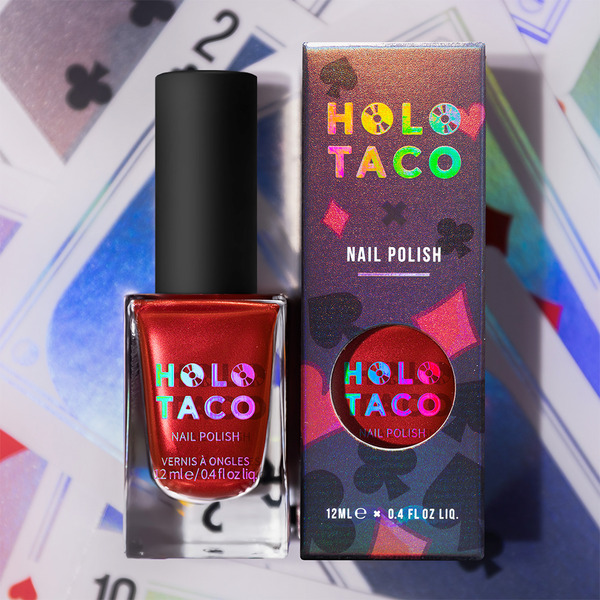 Nail polish swatch / manicure of shade Holo Taco Velvet Room