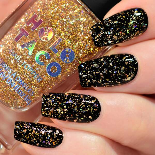 Nail polish swatch / manicure of shade Holo Taco Winning Streak Taco