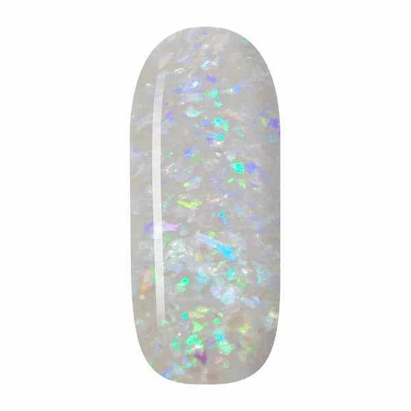 Nail polish swatch / manicure of shade Sparkle and Co. Clear with Flexie Flakies FF1