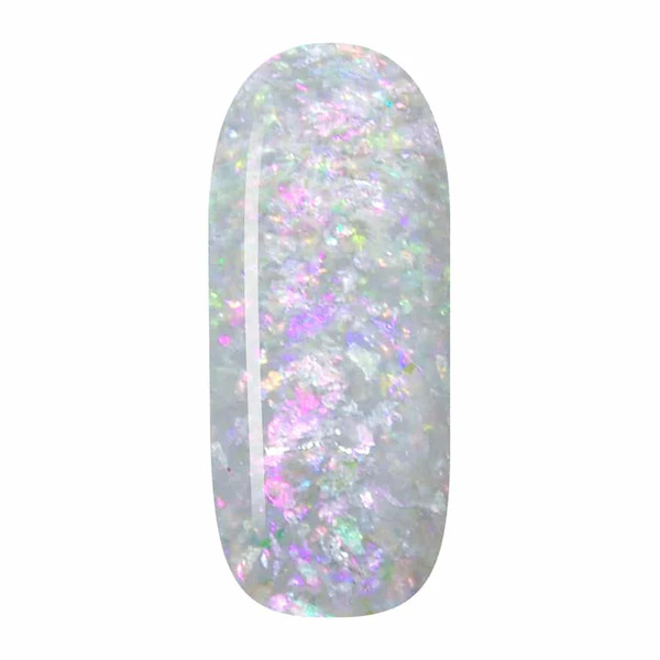 Nail polish swatch / manicure of shade Sparkle and Co. Clear with Flexie Flakies FF5