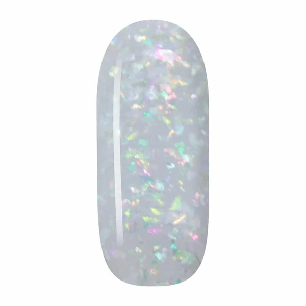 Nail polish swatch / manicure of shade Sparkle and Co. Clear with Flexie Flakies FF9