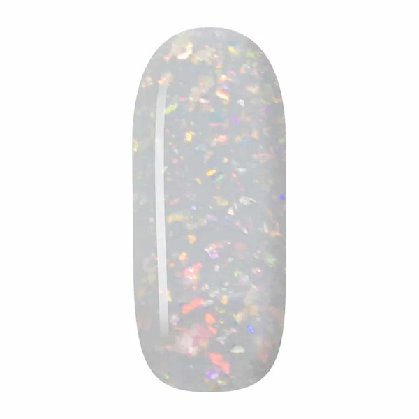 Nail polish swatch / manicure of shade Sparkle and Co. Clear with Flexie Flakies FF8