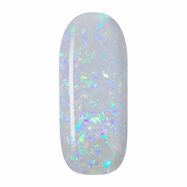 Nail polish swatch / manicure of shade Sparkle and Co. Clear with Flexie Flakies FF4