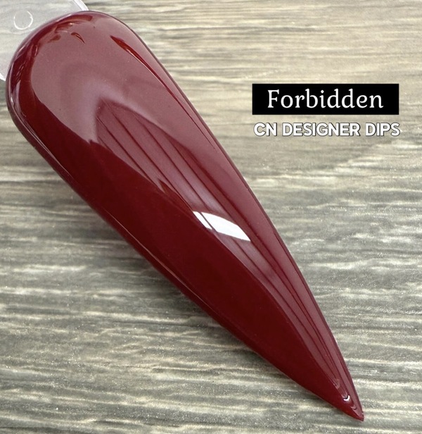 Nail polish swatch / manicure of shade CN Designer Dips Forbidden