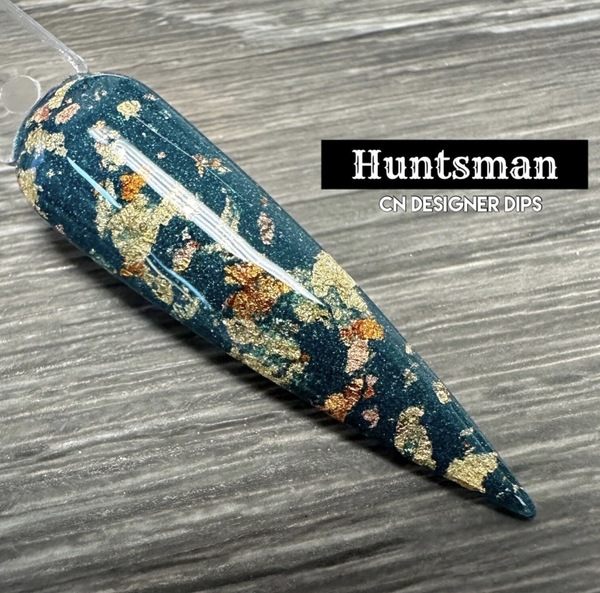 Nail polish swatch / manicure of shade CN Designer Dips Huntsman