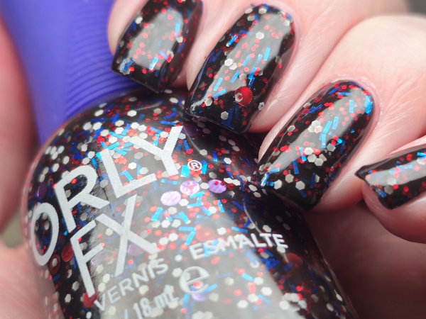 Nail polish swatch / manicure of shade Orly Black Hole
