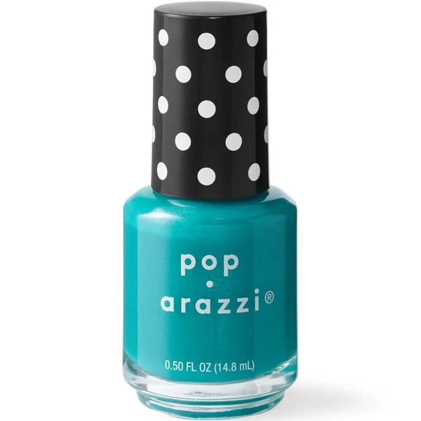 Nail polish swatch / manicure of shade Pop-arazzi Head Over Teals