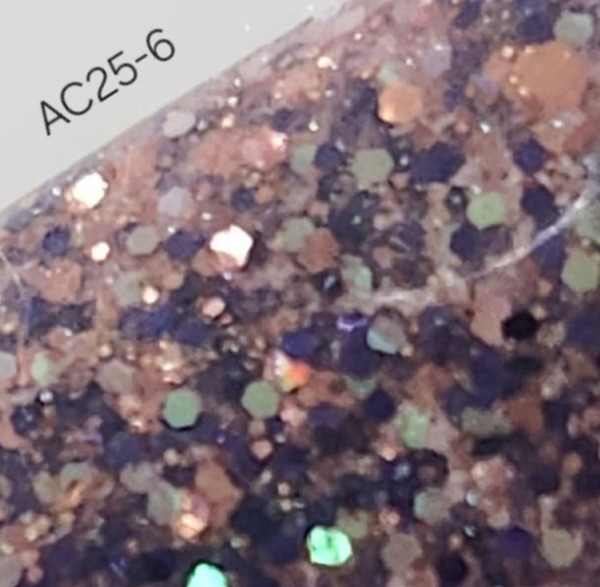 Nail polish swatch / manicure of shade Revel AC 25-6