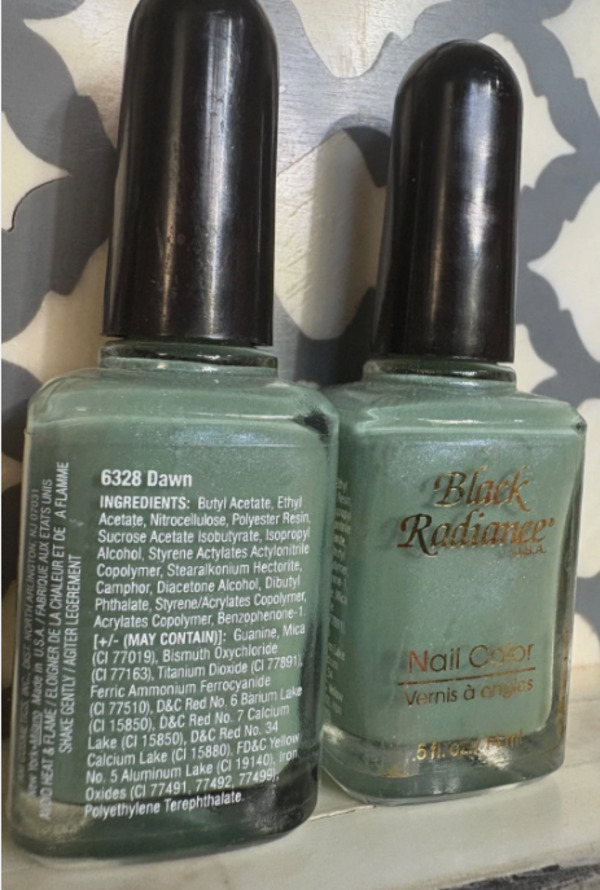 Nail polish swatch / manicure of shade Black Radiance Dawn
