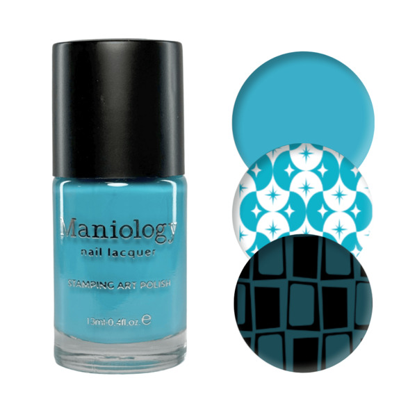Nail polish swatch / manicure of shade Maniology Mid Mod Blue
